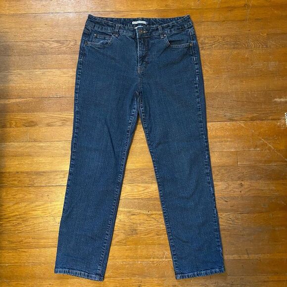 Bandolinoblu Mandie Sequin Embroidery Back Pockets Women Jeans Size 12 - Picture 1 of 9